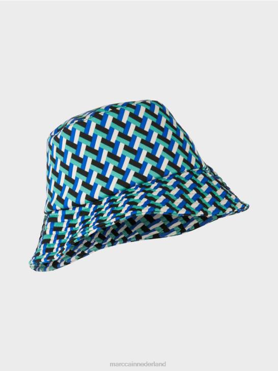 accessoire glazuur 464J1659 Hoed in vissersstijl Marc Cain