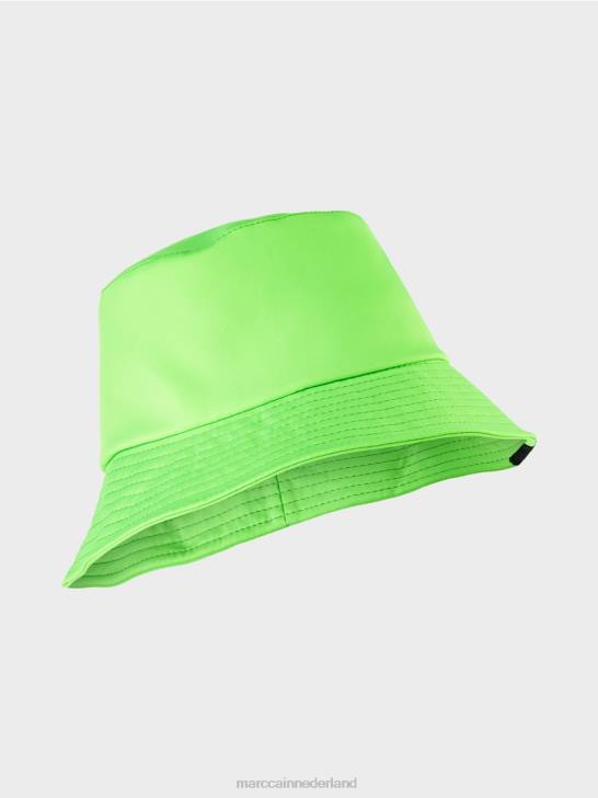 accessoire helder schokkend groen 464J1697 fluorkleurige hoed Marc Cain