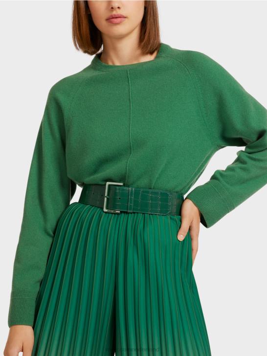 accessoire donker bos 464J1744 Riem van rundleer met krokodillenlook Marc Cain