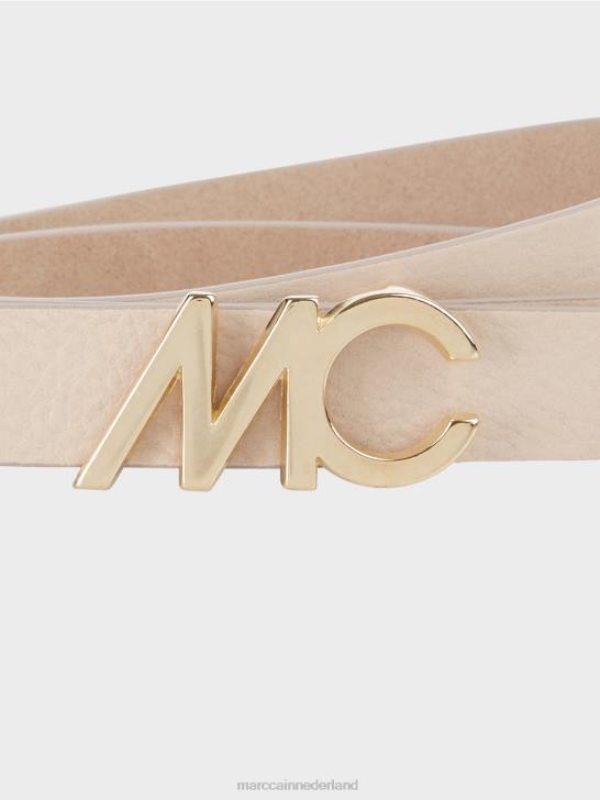 accessoire donkere crème 464J1680 tailleriem met logogesp Marc Cain