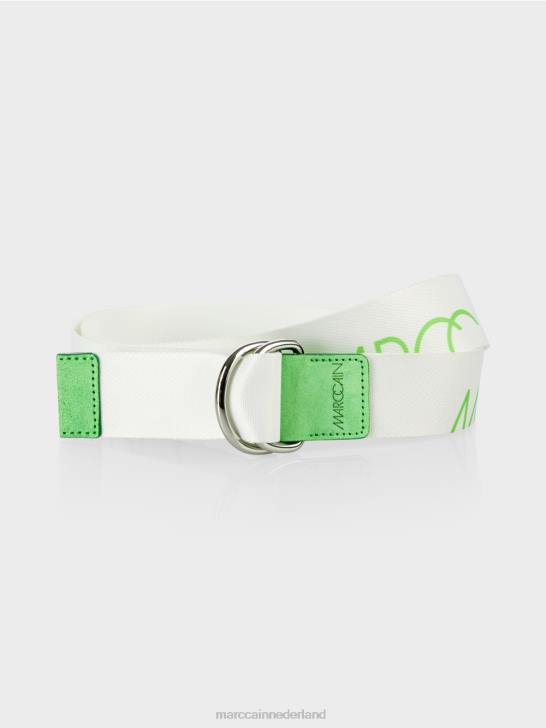 accessoire helder schokkend groen 464J1699 tailleriem met letterprint Marc Cain