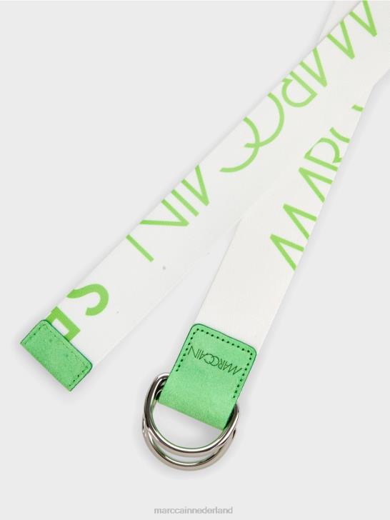 accessoire helder schokkend groen 464J1699 tailleriem met letterprint Marc Cain