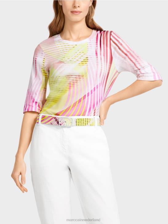 accessoire lichte kalk 464J1717 kleurrijke heupgordel van rundnappaleer Marc Cain