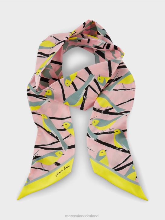 accessoire donker hemelsblauw 464J1703 elegante zijden stropdas Marc Cain