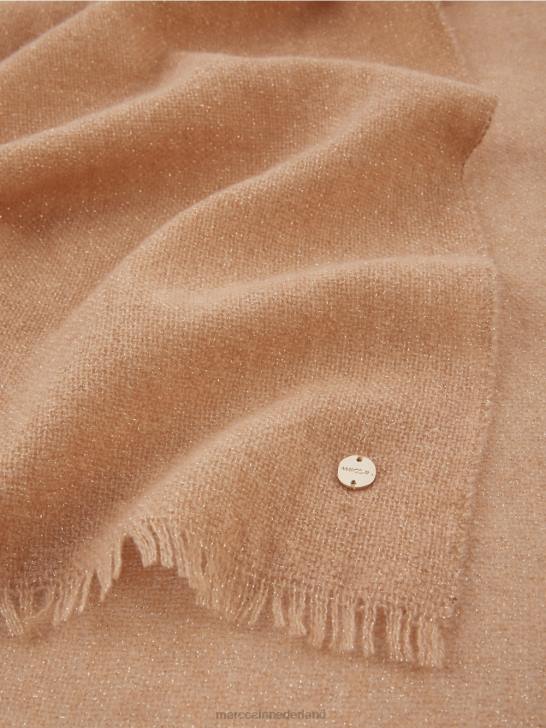 accessoire heldere toffee 464J1684 elegante geweven sjaal met lurex Marc Cain