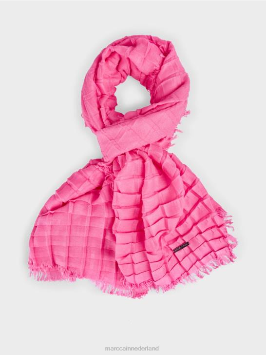 accessoire lip Gloss 464J1726 geplooide geruite sjaal Marc Cain