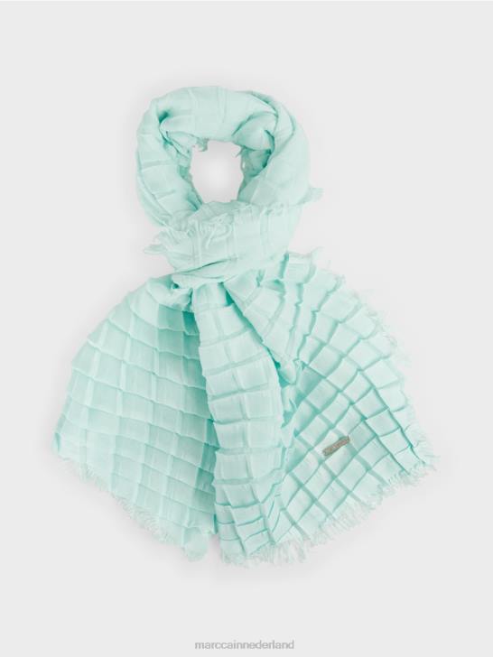 accessoire zacht dakraam 464J1734 geplooide geruite sjaal Marc Cain