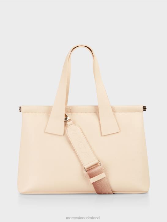 accessoire crème 464J1543 Schoudertas van imitatienappa met riem Marc Cain
