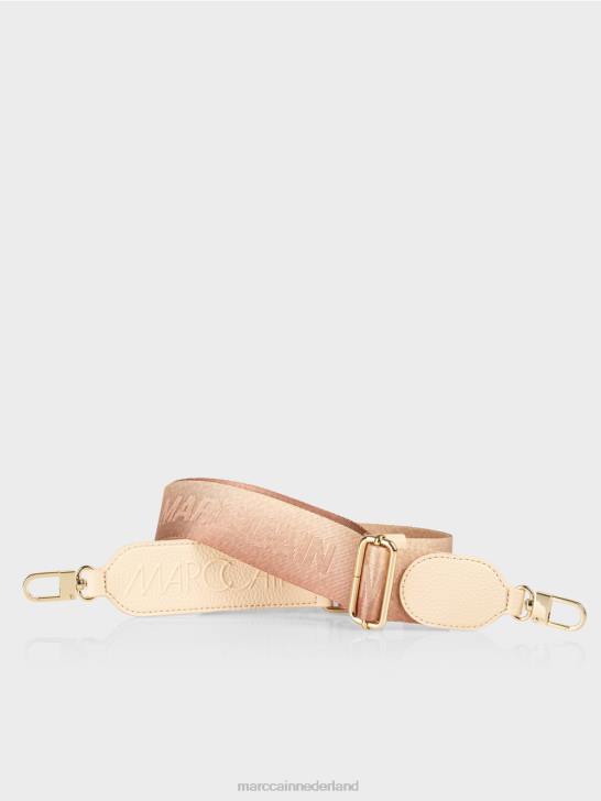accessoire crème 464J1543 Schoudertas van imitatienappa met riem Marc Cain