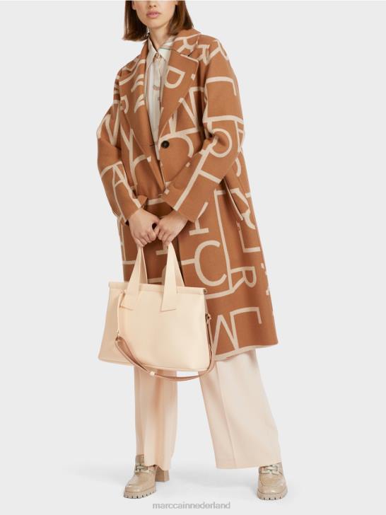 accessoire crème 464J1543 Schoudertas van imitatienappa met riem Marc Cain