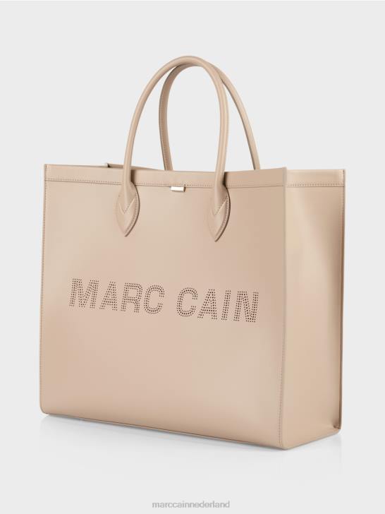 accessoire diep zand 464J1531 2-in-1 draagtas met logo-opschrift Marc Cain