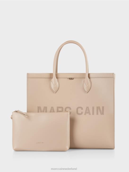 accessoire diep zand 464J1531 2-in-1 draagtas met logo-opschrift Marc Cain