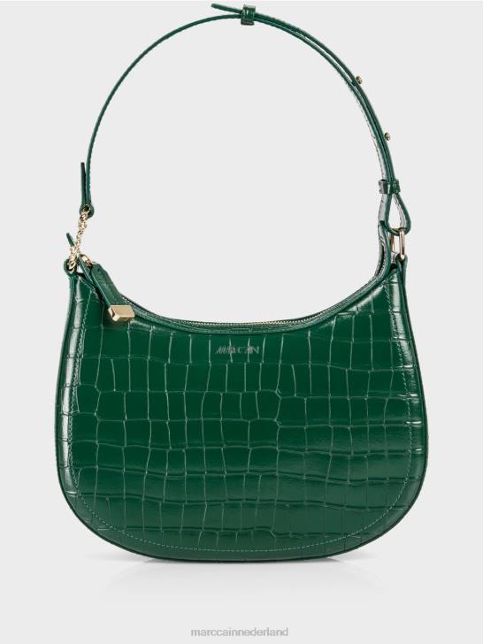 accessoire donker bos 464J1537 Tas van imitatiekrokodillenleer met handvat aan de bovenkant Marc Cain