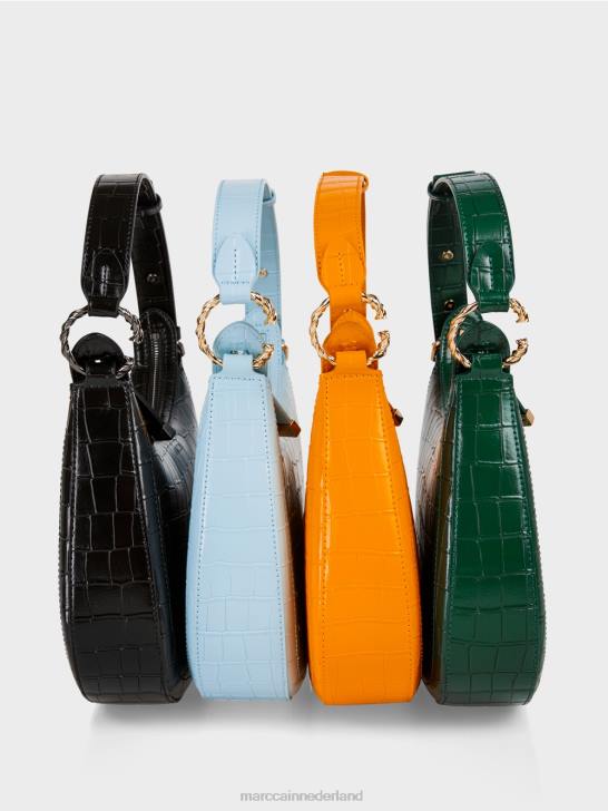 accessoire donker bos 464J1537 Tas van imitatiekrokodillenleer met handvat aan de bovenkant Marc Cain