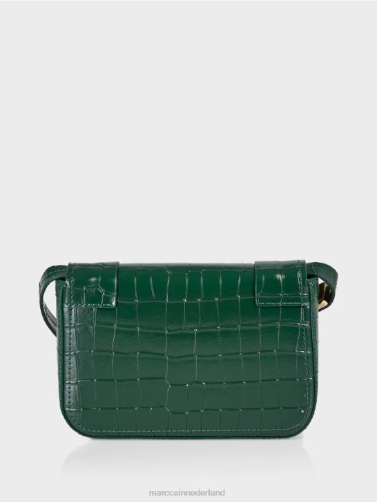 accessoire donker bos 464J1540 schoudertas met decoratieve ring Marc Cain