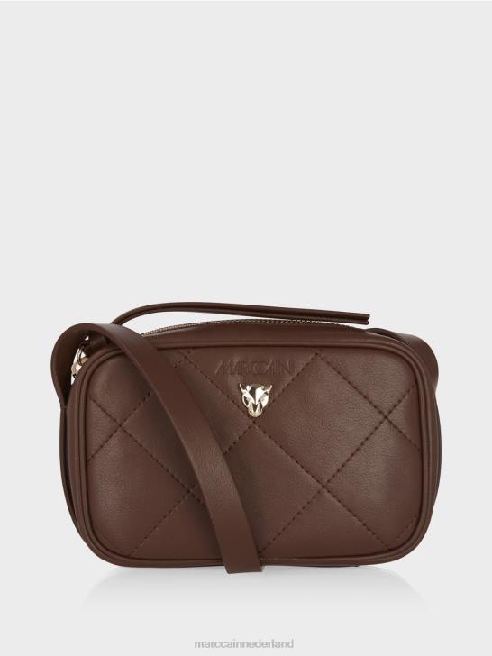 accessoire donker hout 464J1504 "samen heroverwegen" schoudertas Marc Cain