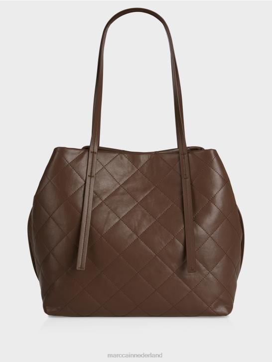 accessoire donker hout 464J1506 shopper \"samen heroverwegen\" Marc Cain