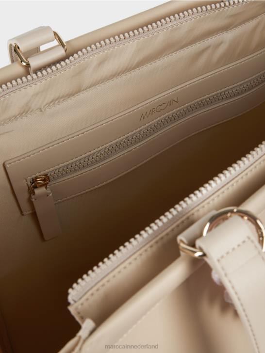 accessoire gebleekt zand 464J1549 \"rethink Together\" tas met gehaakt handvat Marc Cain