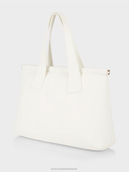 accessoire gebroken wit 464J1541 Schoudertas van imitatienappa met riem Marc Cain