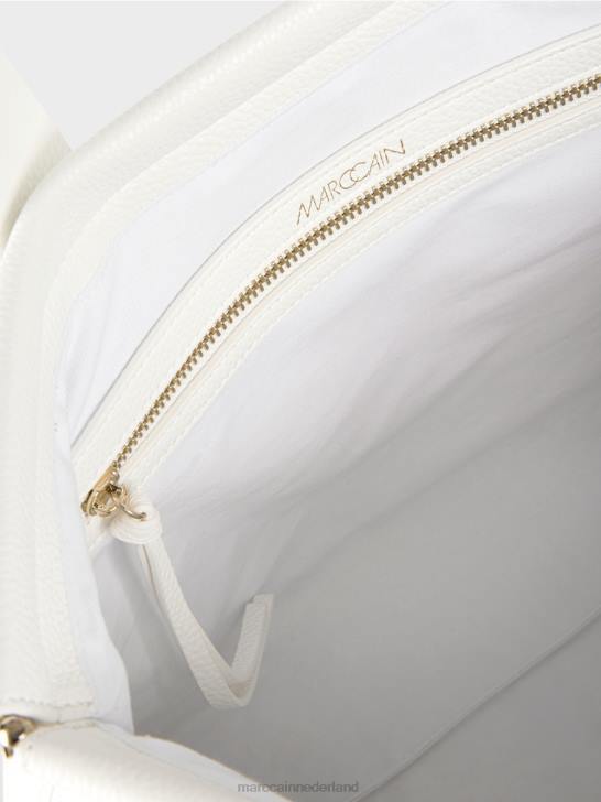 accessoire gebroken wit 464J1541 Schoudertas van imitatienappa met riem Marc Cain