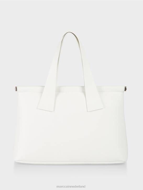 accessoire gebroken wit 464J1541 Schoudertas van imitatienappa met riem Marc Cain