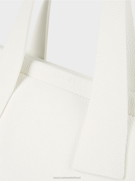 accessoire gebroken wit 464J1541 Schoudertas van imitatienappa met riem Marc Cain