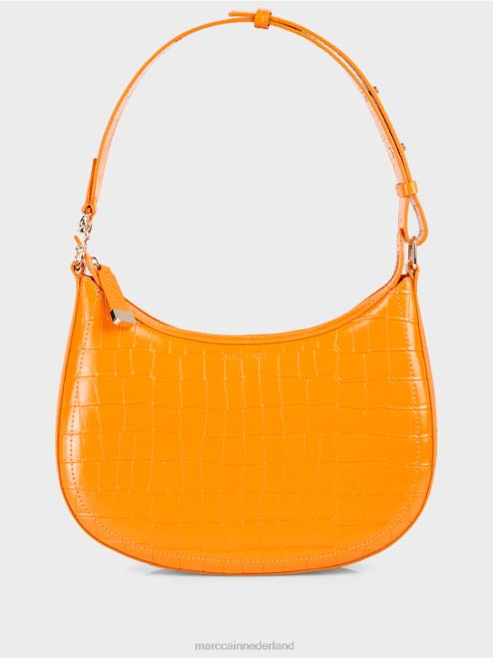 accessoire helder oranje 464J1539 Tas van imitatiekrokodillenleer met handvat aan de bovenkant Marc Cain