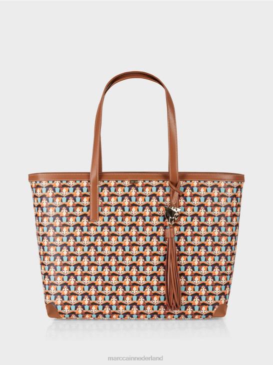 accessoire helder oranje 464J1546 draagtas met afneembare tas Marc Cain