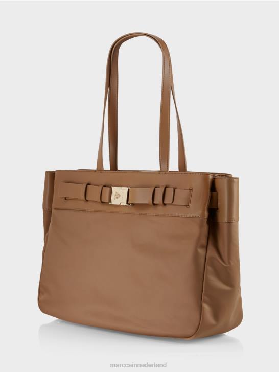 accessoire heldere toffee 464J1501 nylon \"samen heroverwegen\" shopper Marc Cain