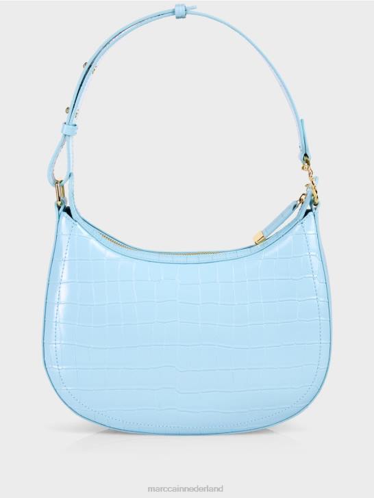 accessoire sfeervol blauw 464J1535 Tas van imitatiekrokodillenleer met handvat aan de bovenkant Marc Cain