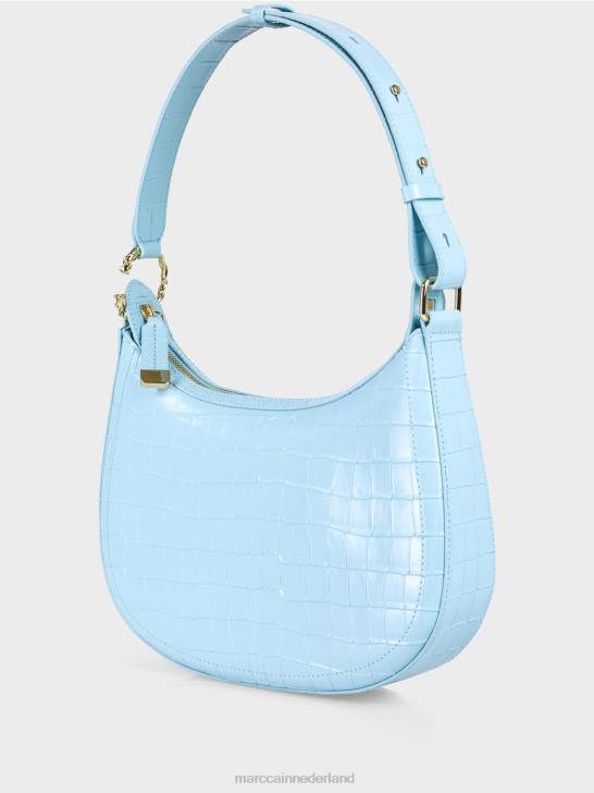 accessoire sfeervol blauw 464J1535 Tas van imitatiekrokodillenleer met handvat aan de bovenkant Marc Cain