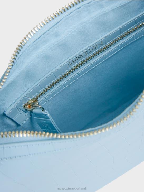 accessoire sfeervol blauw 464J1535 Tas van imitatiekrokodillenleer met handvat aan de bovenkant Marc Cain