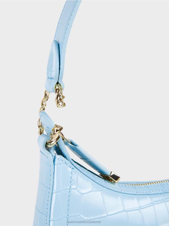 accessoire sfeervol blauw 464J1535 Tas van imitatiekrokodillenleer met handvat aan de bovenkant Marc Cain