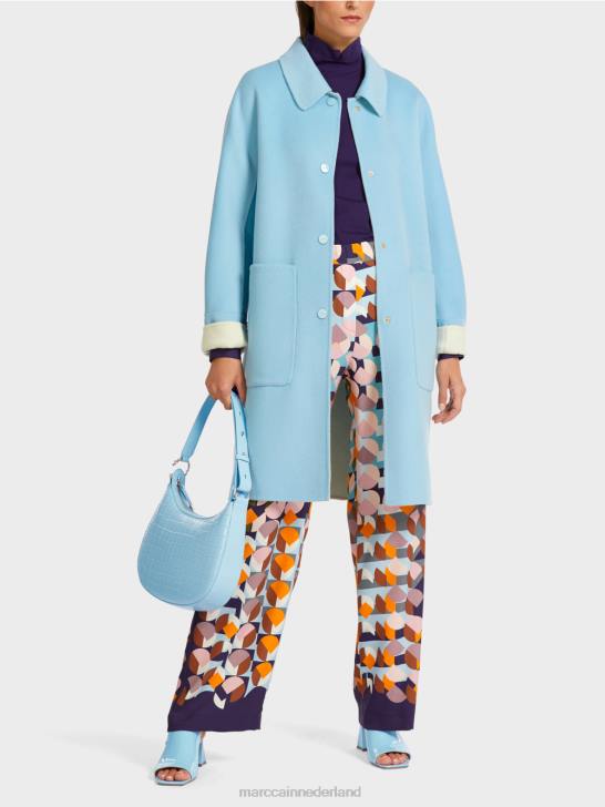 accessoire sfeervol blauw 464J1535 Tas van imitatiekrokodillenleer met handvat aan de bovenkant Marc Cain