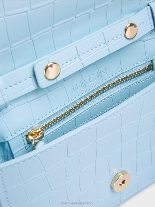 accessoire sfeervol blauw 464J1536 schoudertas met decoratieve ring Marc Cain