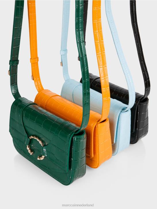 accessoire sfeervol blauw 464J1536 schoudertas met decoratieve ring Marc Cain