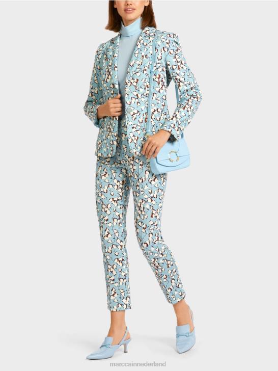 accessoire sfeervol blauw 464J1536 schoudertas met decoratieve ring Marc Cain