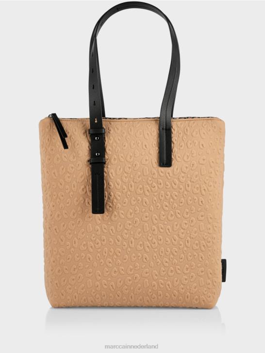 accessoire zachte koffie 464J1503 shopper gemaakt van techno materiaal Marc Cain