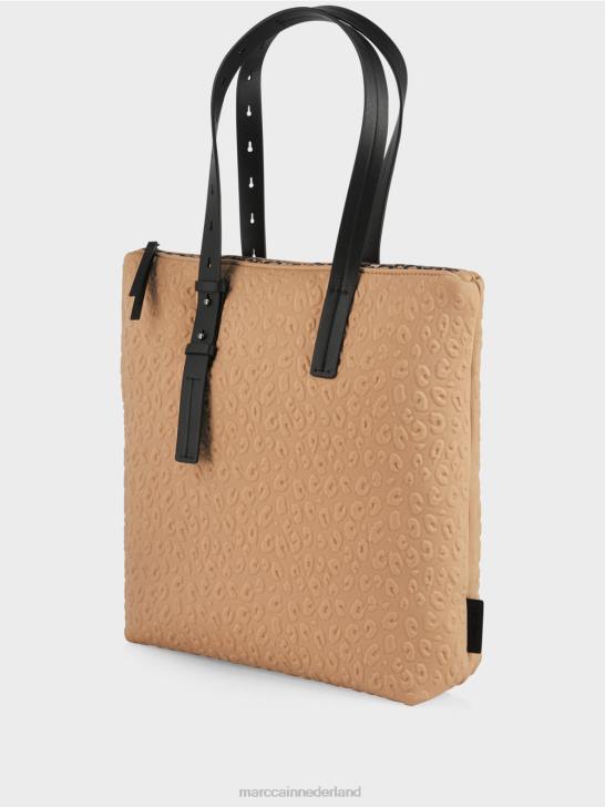 accessoire zachte koffie 464J1503 shopper gemaakt van techno materiaal Marc Cain