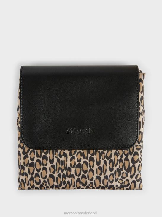 accessoire zachte koffie 464J1507 \"rethink Together\" shopper met print Marc Cain