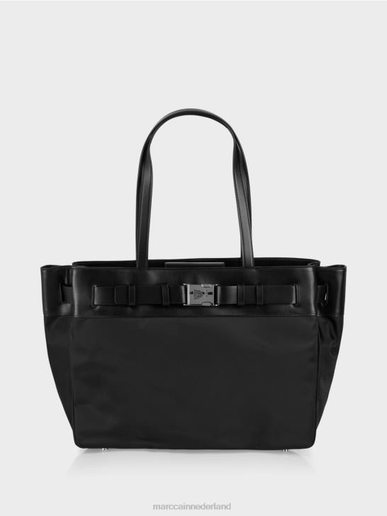 accessoire zwart 464J1514 nylon "samen heroverwegen" shopper Marc Cain