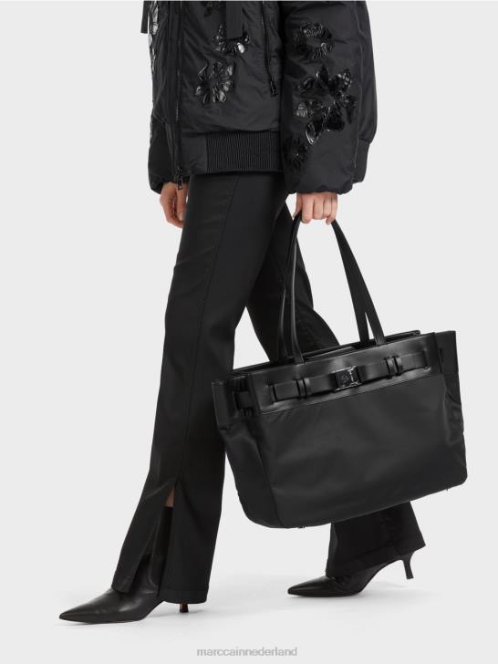 accessoire zwart 464J1514 nylon \"samen heroverwegen\" shopper Marc Cain