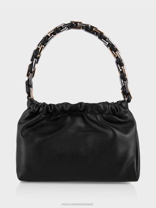 accessoire zwart 464J1516 schoudertas met decoratief handvat Marc Cain