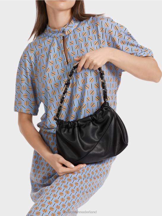 accessoire zwart 464J1516 schoudertas met decoratief handvat Marc Cain