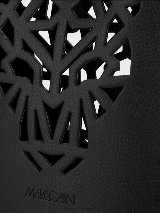 accessoire zwart 464J1525 \"Samen heroverwegen\" mini-tas met luipaardkop Marc Cain