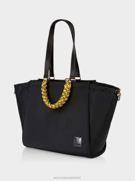 accessoire zwart 464J1534 \"rethink Together\" tas met gehaakt handvat Marc Cain