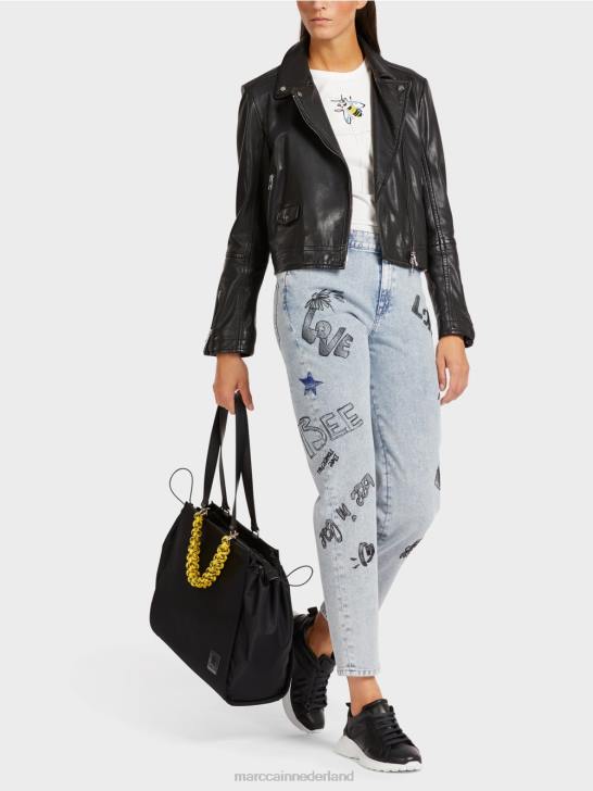 accessoire zwart 464J1534 \"rethink Together\" tas met gehaakt handvat Marc Cain