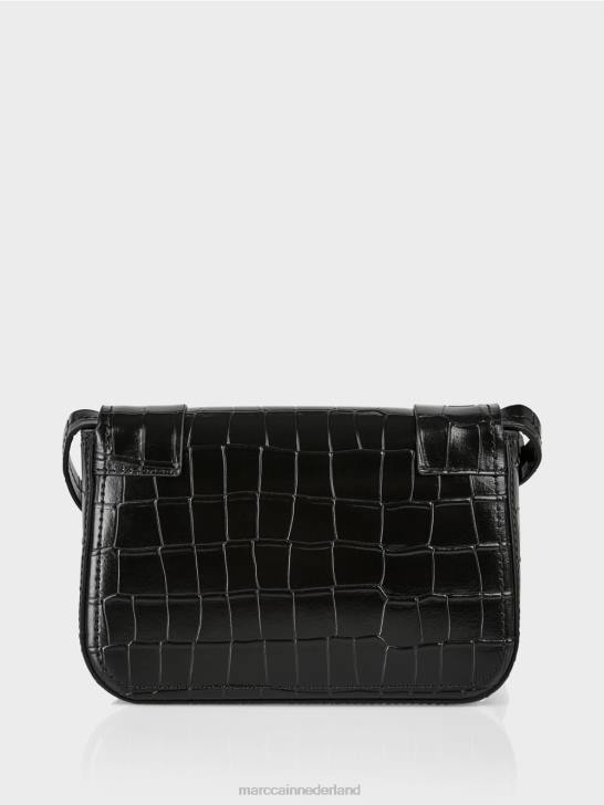 accessoire zwart 464J1542 schoudertas met decoratieve ring Marc Cain