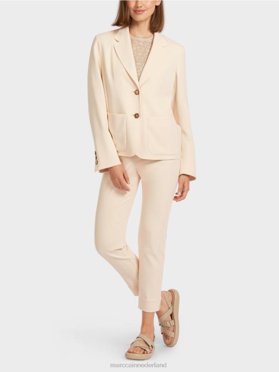 kleding crème 464J203 blazer met brede revers Marc Cain