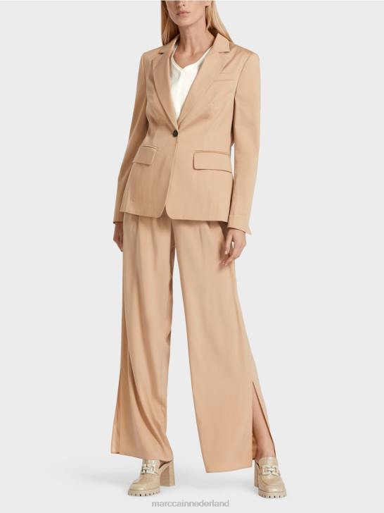 kleding diep zand 464J191 gevoerde katoenen blazer Marc Cain